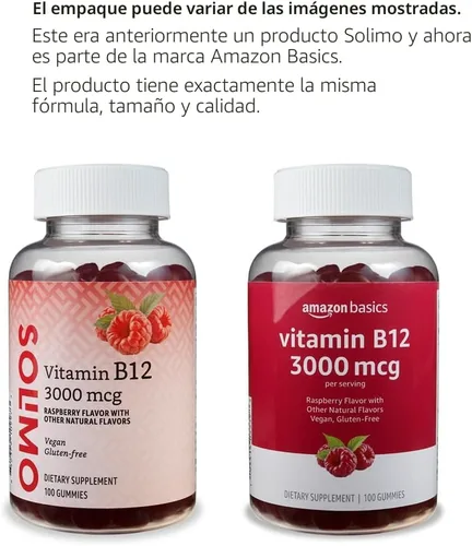 Miniatura 4 de Marca de Amazon - Solimo - Gomitas con vitamina B12 3000 mcg