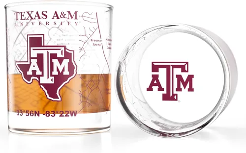Miniatura 49 de Greenline Goods – Vasos de Whiskey de la Universidad Estatal de Michigan Spartans (Set de 2), 10 oz – Logo de Color Completo + Mapa del Campus