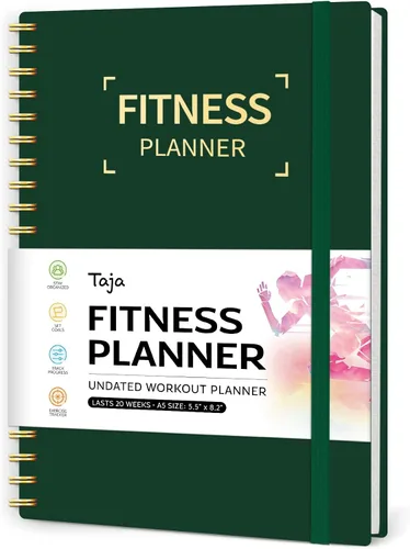 Miniatura 15 de Diario de entrenamiento físico para mujeres y hombres, tamaño A5 (5.5 x 8.2 pulgadas), planificador de registro de entrenamiento para rastrear