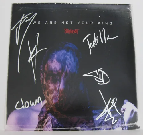 Slipknot banda de metal firmado autografiado 12X12 álbum foto, prueba, estrella