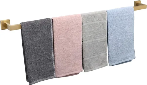 Miniatura 24 de TocTen Toallero de Baño - Base Cuadrada Engrosada SUS304 Barra de Toallas de Acero Inoxidable para Baño, Accesorios de Baño Varilla de Toallas