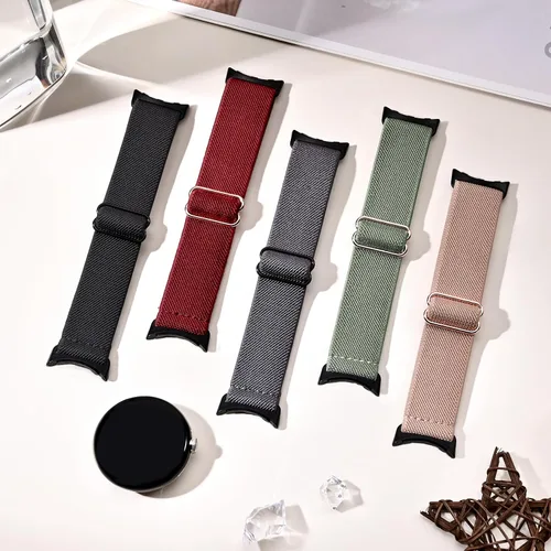 Miniatura 2 de Paquete de 5 correas elásticas de nailon compatibles con Google Pixel Watch 4, 3, 1.614 in, Google Pixel 2, Google Pixel 2, correas elásticas