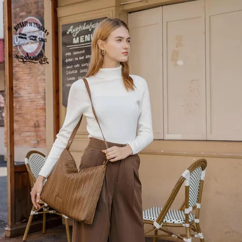 Miniatura 2 de Telena Bolsos Hobo de cuero para mujer, bolsos cruzados grandes para mujer, a la moda, con correa ajustable