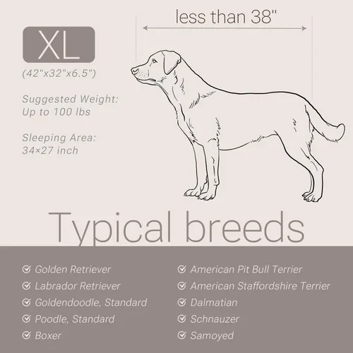 Miniatura 9 de Soft Touch - Cama ortopédica XL para perros grandes con parte superior de pelo sintético, sofá para mascotas impermeable con funda extraíble y Gris