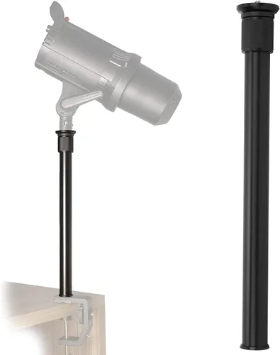 Miniatura 7 de Varilla de extensión de cámara, aleación de aluminio universal de 13.0-23.6 in, monopod de mano ajustable, soporte de montaje (negro)