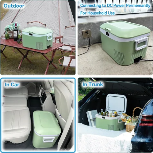 Miniatura 7 de Megiu Refrigerador portátil de 12 voltios, congelador de automóvil de 13.5 cuartos de galón (12.8 litros), enfriador de compresor 12V/24V CC 110~240