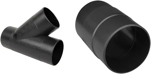 Miniatura 8 de POWERTEC 70106 - Conector de manguera de recolección de polvo de ajuste en Y, negro y 70149-P2 4 pulgadas con control de polvo flexible