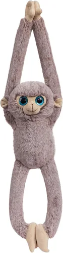 Animal de Mono Colgante de Peluche Animal de Mono de Brazo Largo de Peluche Suave para Niños Nietos Amigos Familia Gris 43 cm
