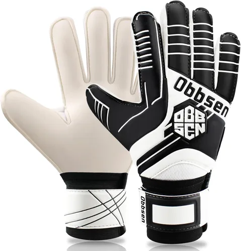 Miniatura 10 de Guantes de portero de fútbol para niños, jóvenes y adultos, guantes de portero de fútbol de agarre fuerte con protección para los dedos