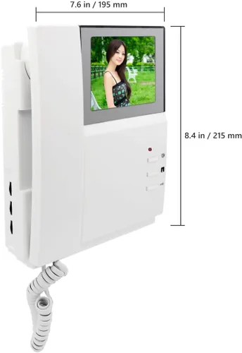 Miniatura 3 de Sistema de videoportero, monitor LCD transparente de 4.3 pulgadas, kit de timbre de video portero con cable, visión nocturna por infrarrojos, cámara