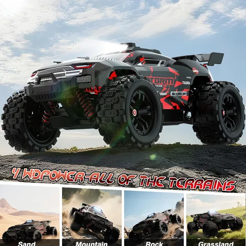 Miniatura 5 de KGF Autos RC todo terreno a escala 1:18 para adultos, auto de control remoto de alta velocidad de 2.4 GHz, 40 KPH, camión monstruo todoterreno 4x4