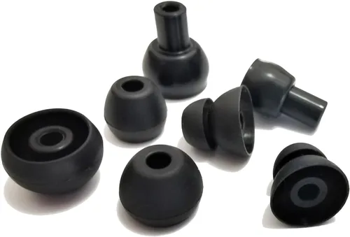 Miniatura 2 de Almohadillas de repuesto de silicona para Beats Flex, X, Powerbeats - Doble brida, goma, 8 pares de color negro