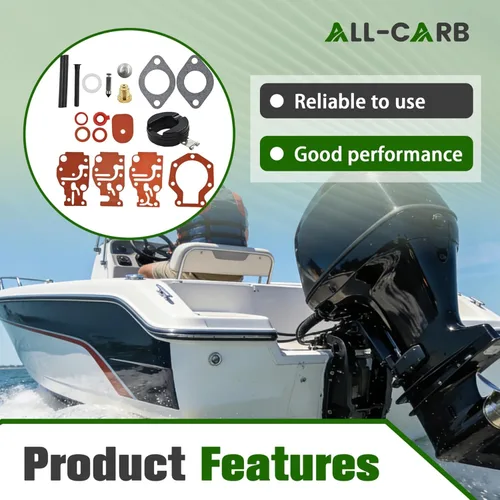 Miniatura 5 de ALL-CARB Kit de reparación de carburador de carbohidratos de repuesto para Johnson Evinrude 439073 431897 18-7219 6 8 9.9 15 20hp