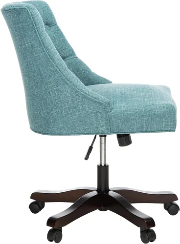 Miniatura 12 de Safavieh Mercer Collection Soho - Silla de escritorio giratoria de lino color crema claro