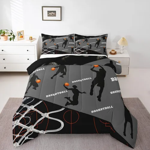Miniatura 15 de Juego de ropa de cama de hockey sobre hielo para niños, adolescentes y adultos, juegos de edredón de disco de hockey, regalo para fanáticos