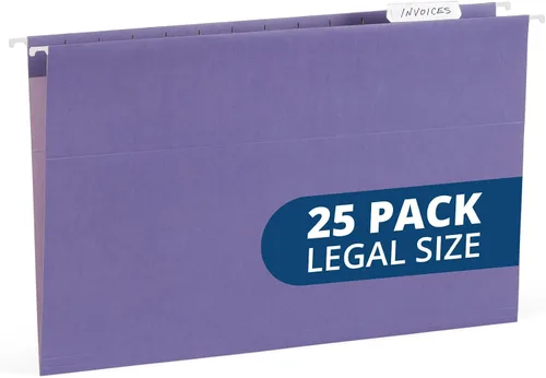 Miniatura 12 de Blue Summit - Carpetas colgantes de tamaño legal, carpetas de tamaño legal de 9.5 x 14.75 pulgadas, 25 archivos colgantes reforzados en varios