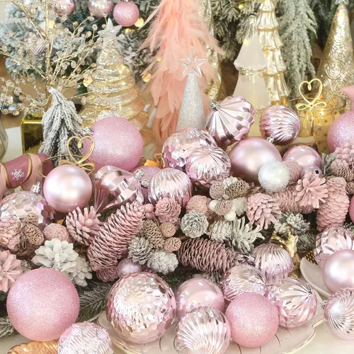 Miniatura 22 de Sea Team Paquete de 41 adornos de bolas de Navidad con cuerdas, bolas de tamaño mediano de 2.36 pulgadas, bombillas de Navidad de plástico Menta