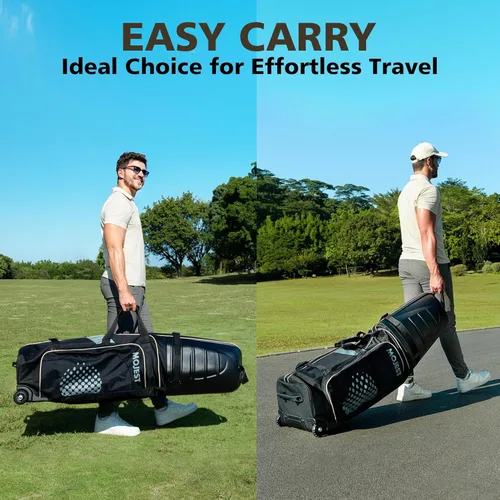Miniatura 5 de Golf Travel Bags for Airlines with Wheels, Hard Case Top and 1680D Heavy Duty Oxford Protect Golf Clubs, Lightweight and Easy to Maneuver