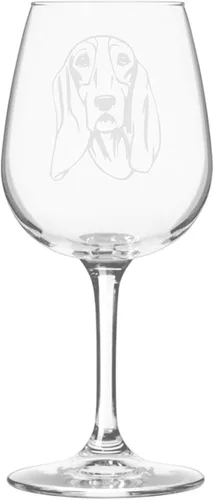 Miniatura 166 de Copa de vino de 12.75 onzas con diseño de perro grabado