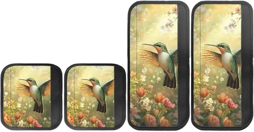 Miniatura 23 de Juego de 4 fundas para manijas de microondas con diseño de rayas de vaca tribal, azteca, decoración de cocina, antideslizantes, a prueba