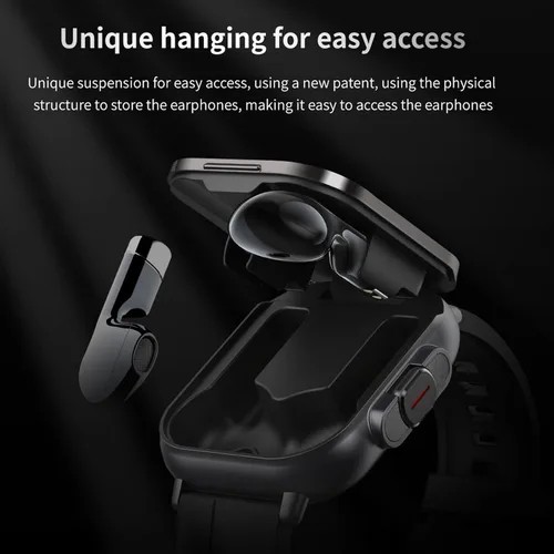 Miniatura 4 de Bewinner Reloj inteligente con auriculares, auriculares Bluetooth 2 en 1 y reloj inteligente, reloj de fitness con pantalla táctil HD de 2 pulgadas