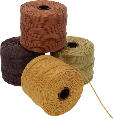 Miniatura 107 de The Beadsmith S-Lon Cordón para Cuentas – Cordón de Nylon Torcido de 0.5 mm para Ensartar, Paquete de 4, Mezcla de Neutrales Fríos, TEX210, 77