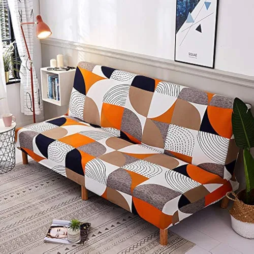 Miniatura 19 de Beacon Pet Funda estampada para futón, fundas elásticas para sofá cama, tamaño matrimonial, individual, queen, sin brazos, fundas protectoras
