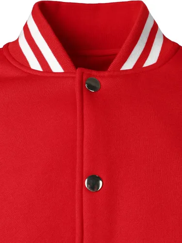 Miniatura 4 de HOOD CREW Chaqueta de béisbol Varsity para hombre de mezcla de algodón
