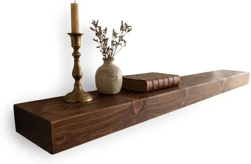 joelsantiques Estantes flotantes de madera de 60 pulgadas para pared, 60 x 7 x 3 pulgadas, hechos de madera natural, estante largo y resistente,