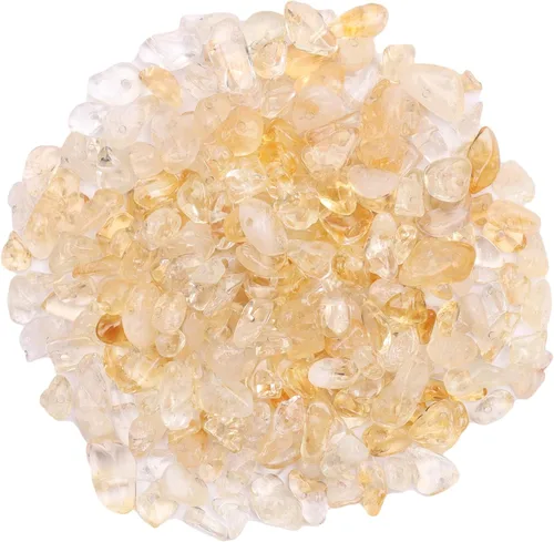 Miniatura 23 de 500 piezas Cuentas de piedra de chip natural, Alabastro 5-8 mm Piedras preciosas irregulares curativas de cristal sueltas con agujero perforado