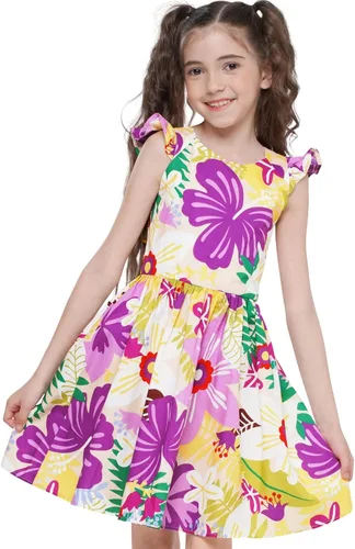 Miniatura 10 de Vestido de verano para niña, de algodón, con diseño floral