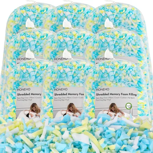 Miniatura 15 de Relleno de espuma viscoelástica de gel triturado de 2.48 libras, cómodo y suave, para almohada refrescante, puf, cama de perro, cojín de sofá