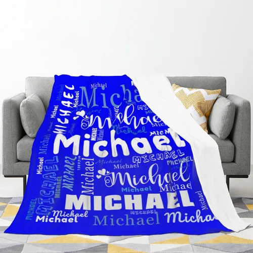 Miniatura 2 de Manta personalizada con nombre para niños, niñas, niños, adultos, hombres y mujeres, mantas personalizadas con nombre, regalos personalizados