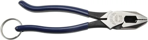 Miniatura 3 de Klein Tools D213-9STT Alicates para trabajadores de hierro con mandíbulas moleteadas resistentes, cuchillos endurecidos por inducción y un anillo