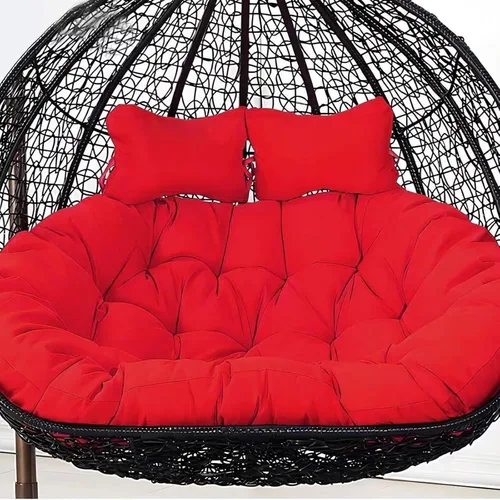 Miniatura 8 de Cojín de repuesto para silla Columpio de 2 plazas, Lavable, Grueso, Grande, de Mimbre, impermeable y resistente al sol, para balcón y patio