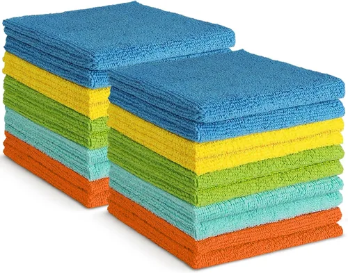 Miniatura 15 de AIDEA Microfiber Cleaning Cloth Blue-50PK, Soft Absorbent Shop Rags, Microfiber Towels for Cars, Kitchen Towels, Dusting Cloth for Home, Window