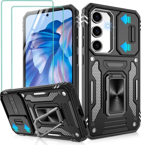 Miniatura 20 de Gritup para Samsung Galaxy S22 Funda con protectores de pantalla HD de 2 paquetes y cubierta deslizante para la cámara, protección contra caídas