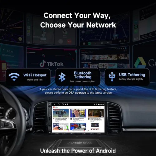 Miniatura 2 de ATOTOZONE A5L 7" 2+32GB Android Auto Estéreo de Coche Doble DIN, Cámara de Respaldo LRV y Cámara Dash 1080P DVR, CarPlay/Android Auto Inalámbrico