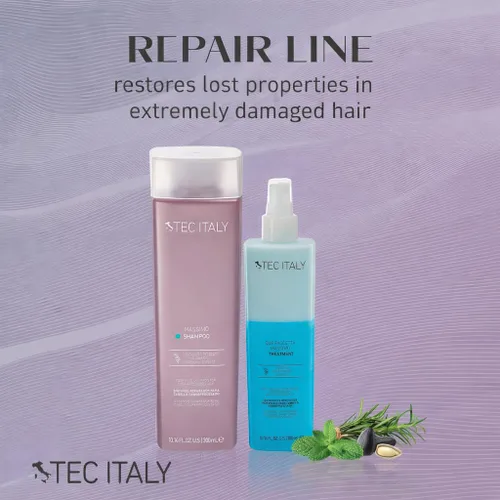 Miniatura 6 de Tec Italy Due Faccetta Massimo - Tratamiento sin enjuague para cabello sobreprocesado, protección UV UVA, control de encrespamiento, equilibrador
