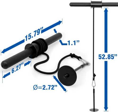 Miniatura 2 de Yes4All Wrist and Forearm Blaster, Build Massive Grip Strength & Muscles with Steel Wrist Roller & Forearm Roller, Heavy Duty Arm Blaster Fits 1" &