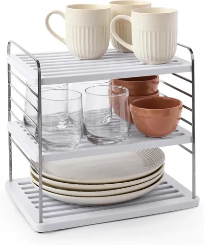 Miniatura 10 de YouCopia UpSpace - Organizador ajustable de cajas para envoltorios de papel de aluminio y almacenamiento de gabinetes de cocina, Original, Blanco