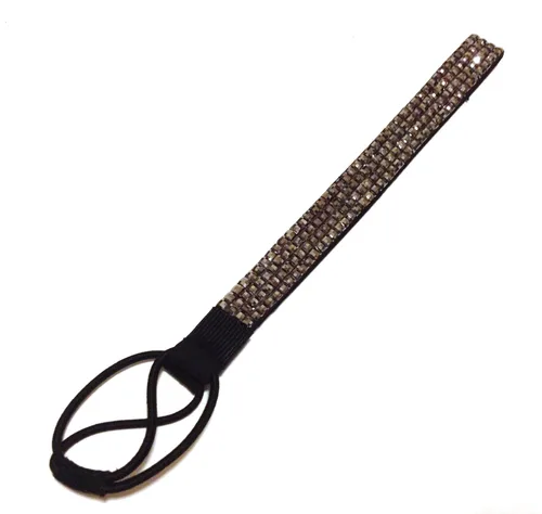 Miniatura 3 de WigsPedia Diadema elástica de cristal con diamantes de imitación, 4 filas, banda elástica para el cabello para mujer (verde bosque)