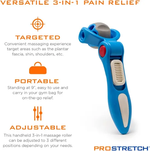 Miniatura 3 de ProStretch Rodillo muscular Uno Fascia, herramienta de masaje portátil y ajustable para recuperación muscular y terapia de tejido profundo