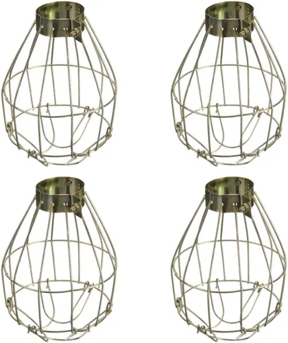 Lurrose Lámpara colgante de metal retro con jaula de pájaros, cubierta de lámpara industrial vintage para decoración del hogar, bar, cafetería, 5.5