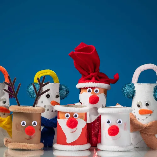 Miniatura 5 de TUPARKA Juego de 650 piezas de renos de Navidad, incluye 70 limpiadores de pipas marrones, 320 ojos saltones y 260 pompones rojos, narices rojas