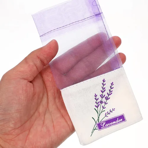 Miniatura 6 de Bolsas de bolsita de lavanda: 30 unids bolsas vacías bolsitas, bolsas de gasa de fragancia de impresión de flores para brotes Lagerung