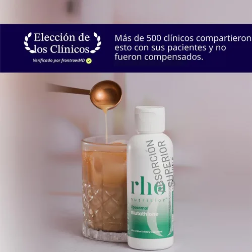 Miniatura 5 de Rho Nutrition Glutatión liposomal: suplemento líquido de glutatión de ultra alta absorción, apoya la desintoxicación natural, el sistema