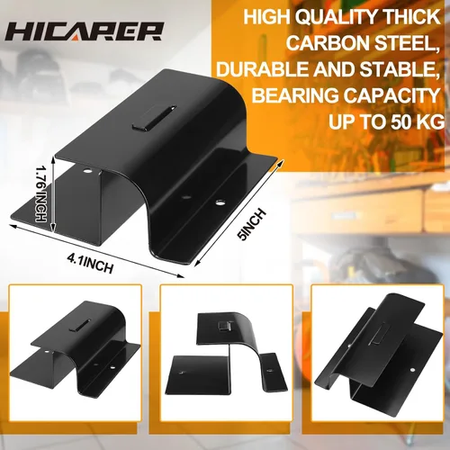 Miniatura 2 de Hicarer 3 ganchos de escalera para pared de garaje, gancho de escalera resistente, herramienta para colgar en la carretilla para muebles de patio