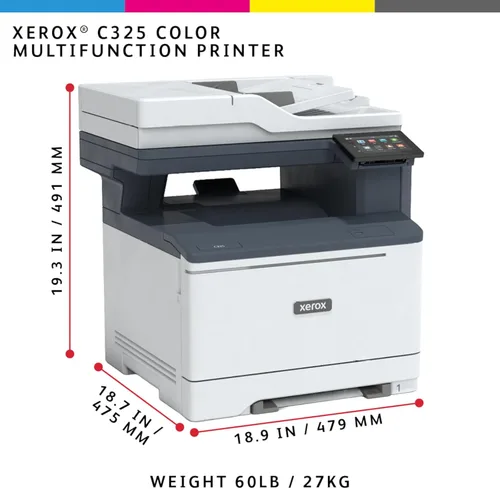 Miniatura 2 de Xerox C325dni Impresora láser a color inalámbrica todo en uno – Escáner de impresora de alta velocidad de 35 ppm, Fax para la nube, impresora