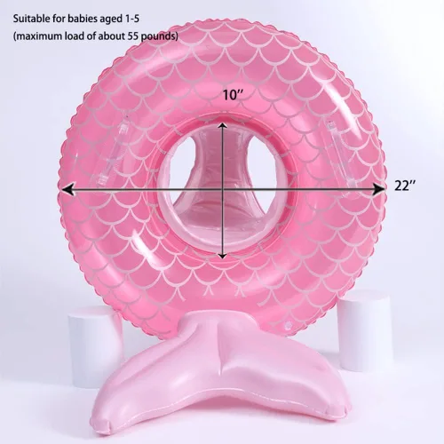 Miniatura 4 de Flotador de natación para bebé, lindo flotador con asiento y asa, flotadores de piscina, juguetes divertidos para balsa de agua, suministros